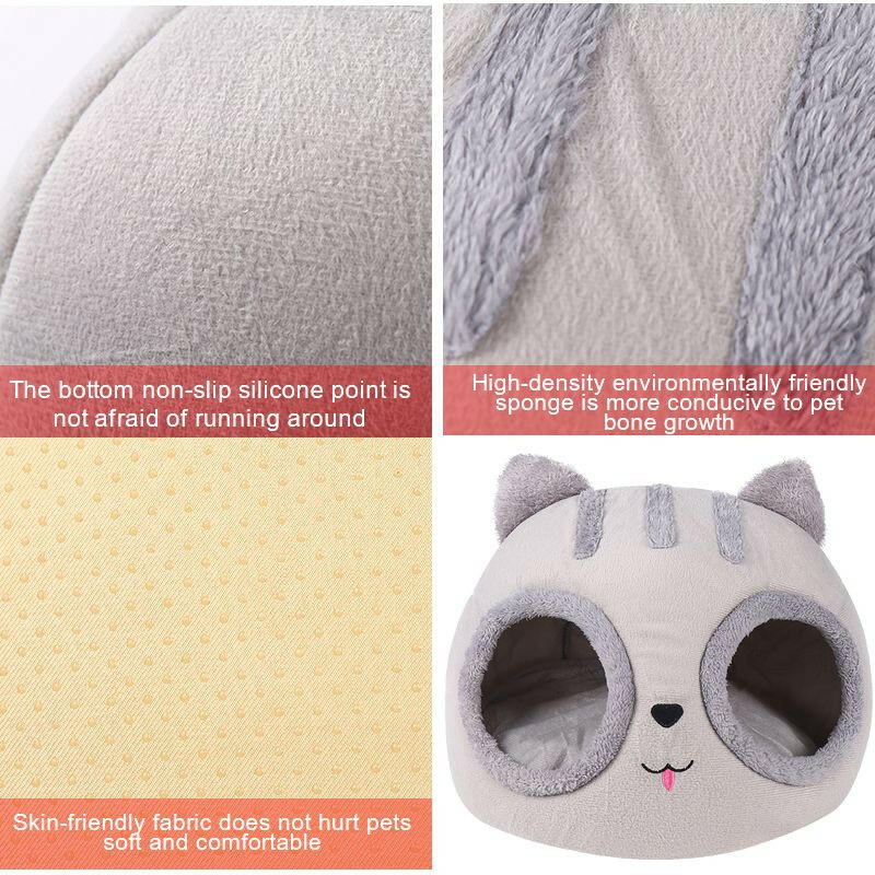 Soft Round Cat Deep Sleep Comfort In Winter Cat Bed Dog Iittle Mat Basket Small Cat Dog House Portable Pets Tent Cozy Cave Nest.