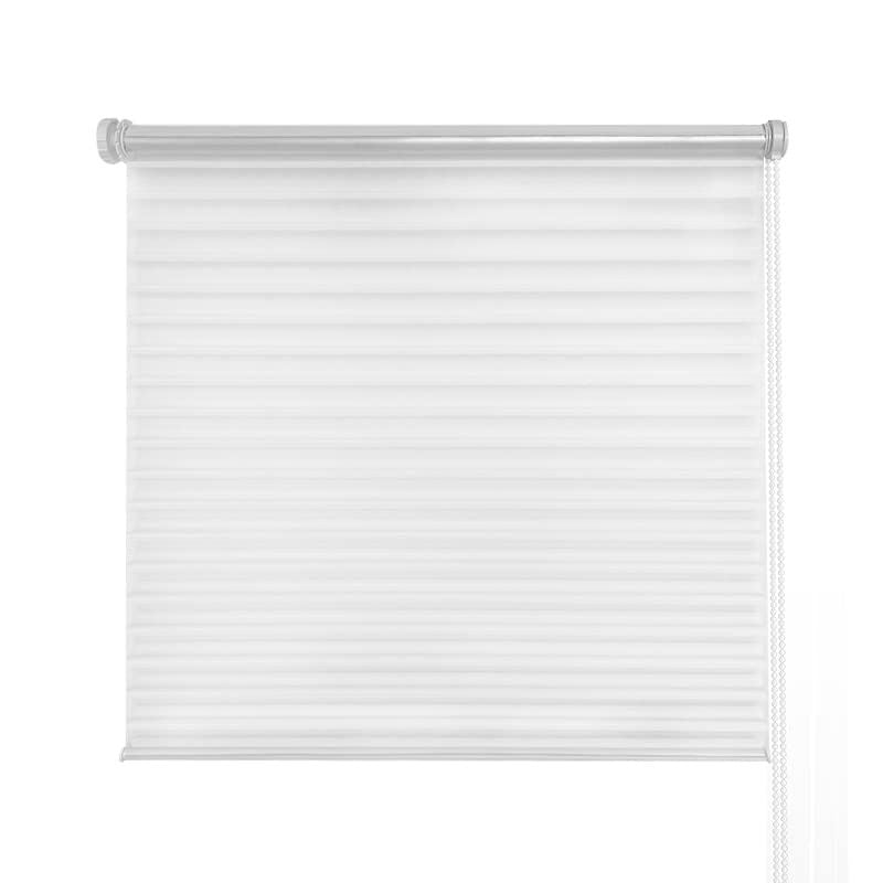 WELLSOURCE No Drill 2\"Shangri-la Shades Tension Inside Mount Expansion Window Blind,Custom Size