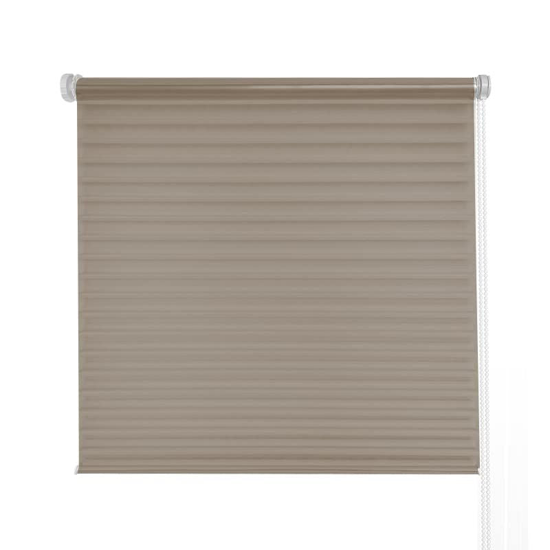 WELLSOURCE No Drill 2\"Shangri-la Shades Tension Inside Mount Expansion Window Blind,Custom Size