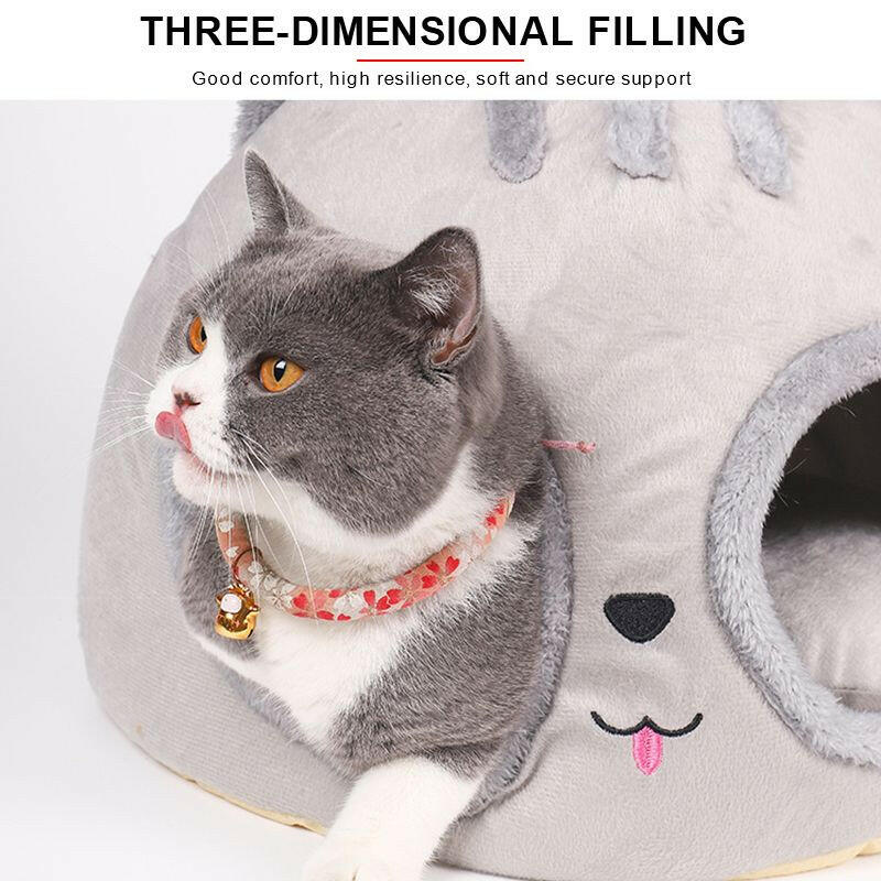 Soft Round Cat Deep Sleep Comfort In Winter Cat Bed Dog Iittle Mat Basket Small Cat Dog House Portable Pets Tent Cozy Cave Nest.