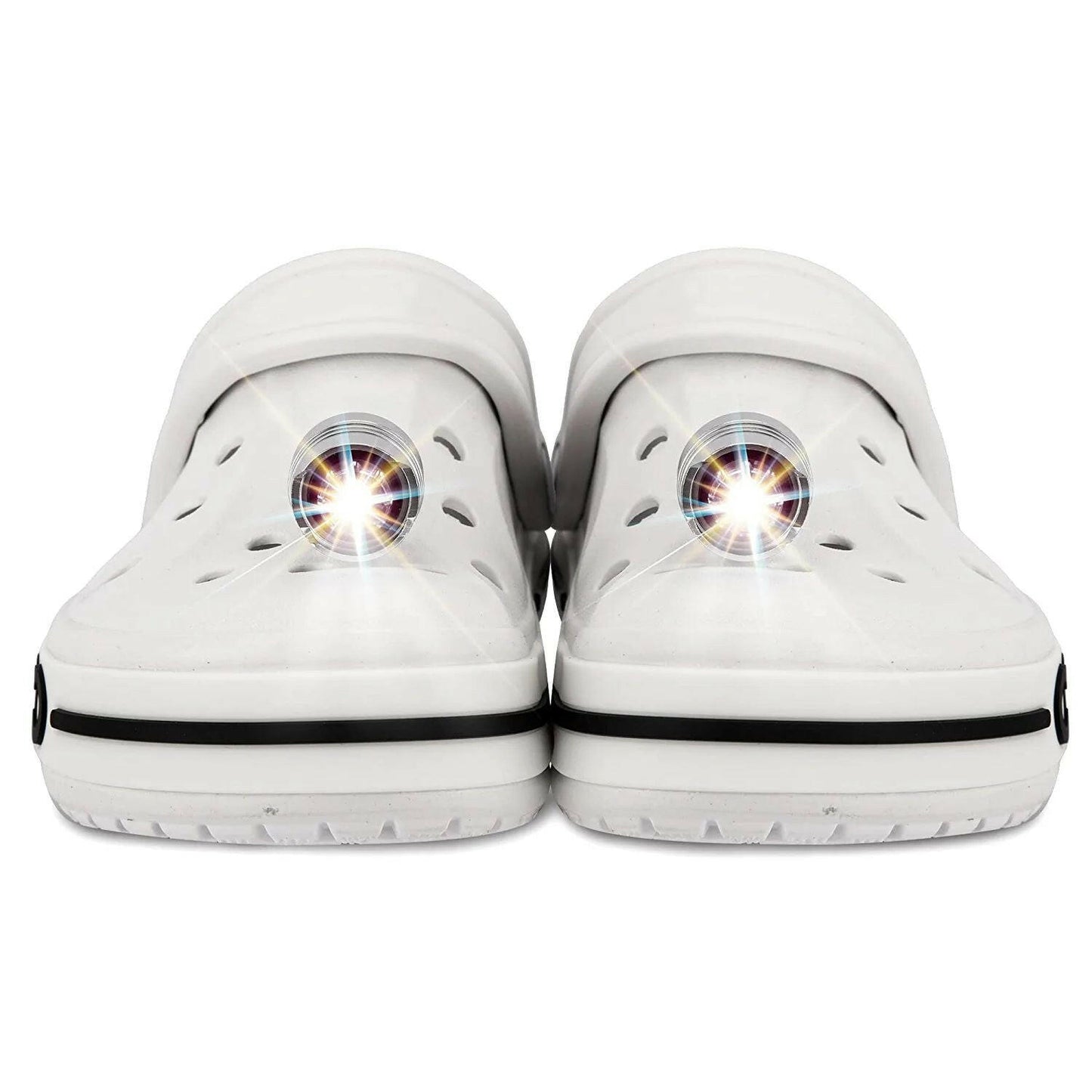 Headlights for Shoes;  2Pcs LED Light for Clogs IPX5 Waterproof Shoes Lights Charms for Dog Walking;  Handy Camping;  lasting 72 hours glow;  Suitable for Adults Kids.