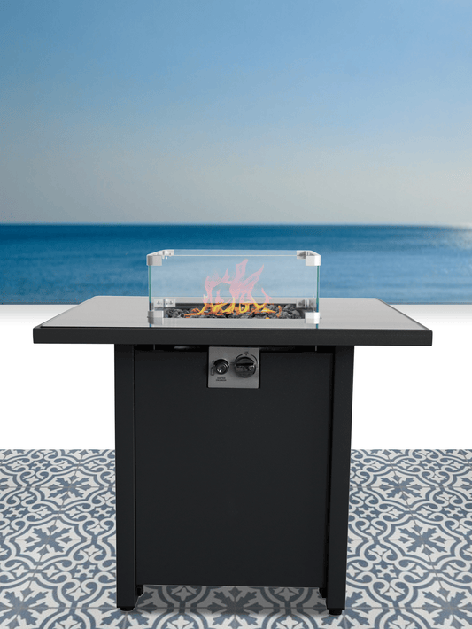 Outdoor Fire Pit for Outdoor Home Garden Backyard Fireplace (30 Inch Steel Black Color).