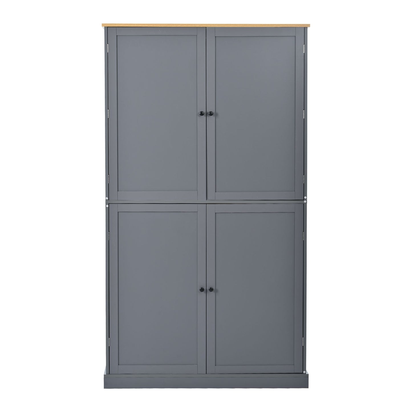 TOPMAX 40.2x20x71.3inch High Freestanding Kitchen Pantry Large Storage Cabinet with 2 Drawers, 8 Door Shelves for Kitchen, Dining Room,Gray