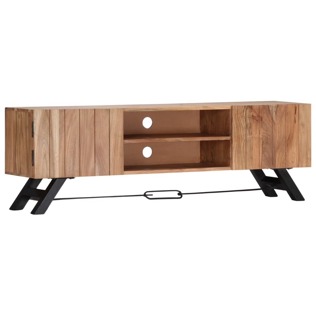 TV Stand 55.1"x11.8"x17.7" Solid Wood Acacia