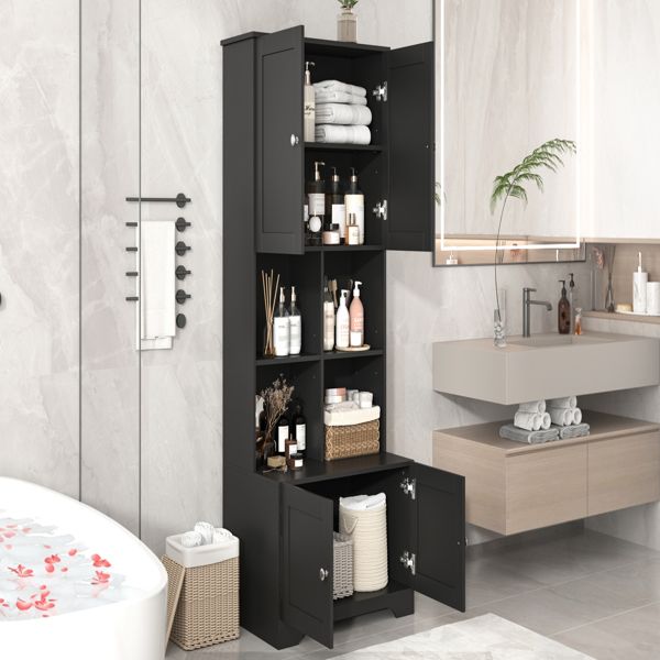 Tall and Wide Bathroom Freestanding Cabinet and storage