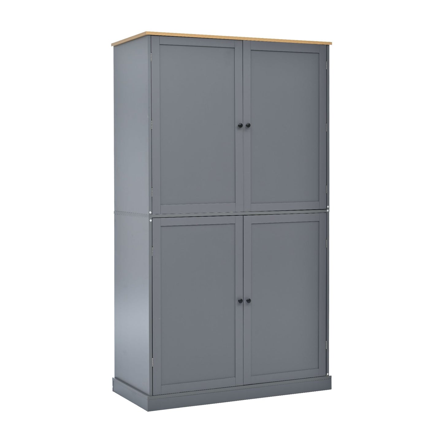 TOPMAX 40.2x20x71.3inch High Freestanding Kitchen Pantry Large Storage Cabinet with 2 Drawers, 8 Door Shelves for Kitchen, Dining Room,Gray