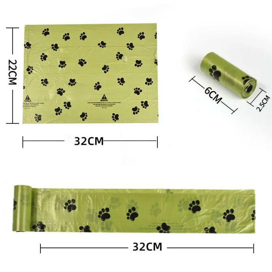 255 bags in 17 volumes Portable pet waste bag Environmental poop bag Portable biodegradable pet waste bag outdoor pet poop collection bag easy to carry.