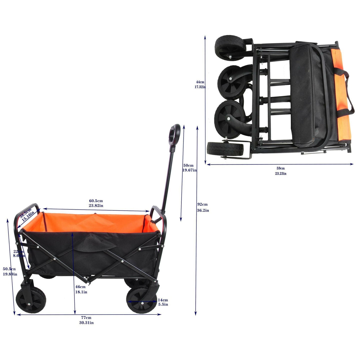 Folding Wagon Garden Shopping Beach Cart.