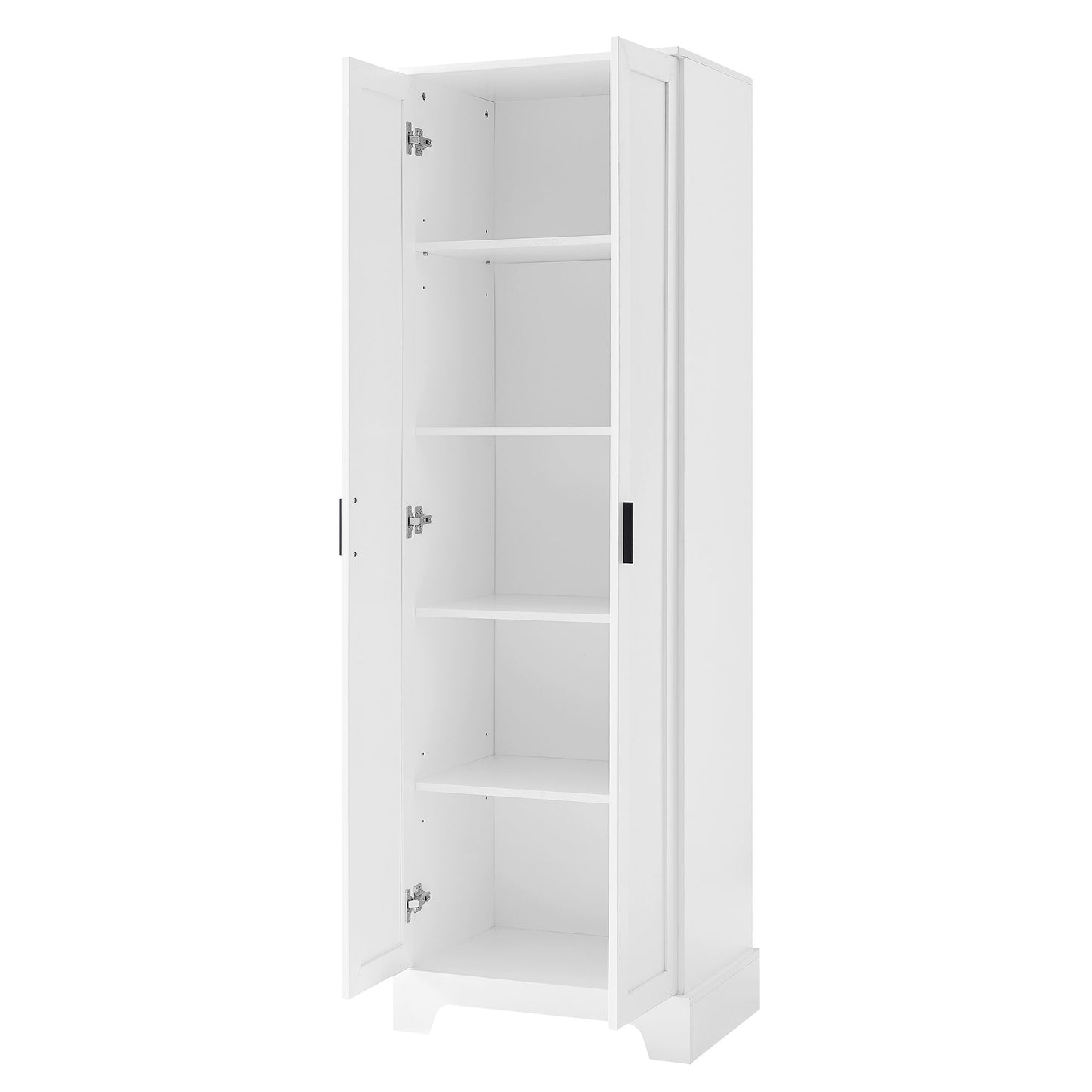 Two Door Storage Cabinet  for Bathroom, Office, Adjustable Shelf, White