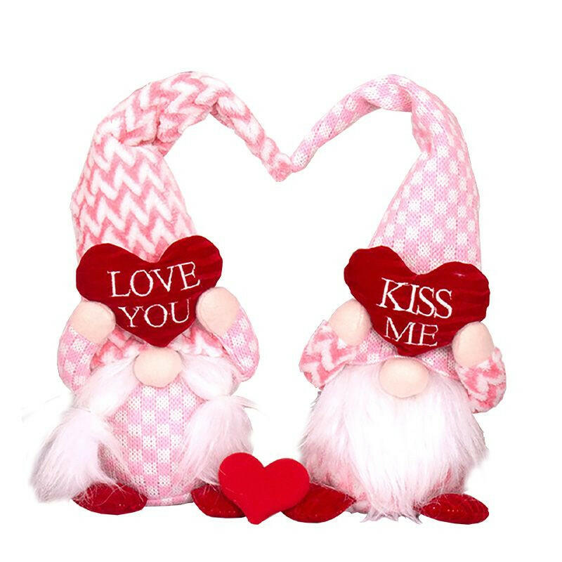 Valentines Day Gift Gnome Faceless Gnome Doll Plush Elf Doll Decor Stuffed Ornament Wedding Table Decor Kids Toy Home Room Decor.