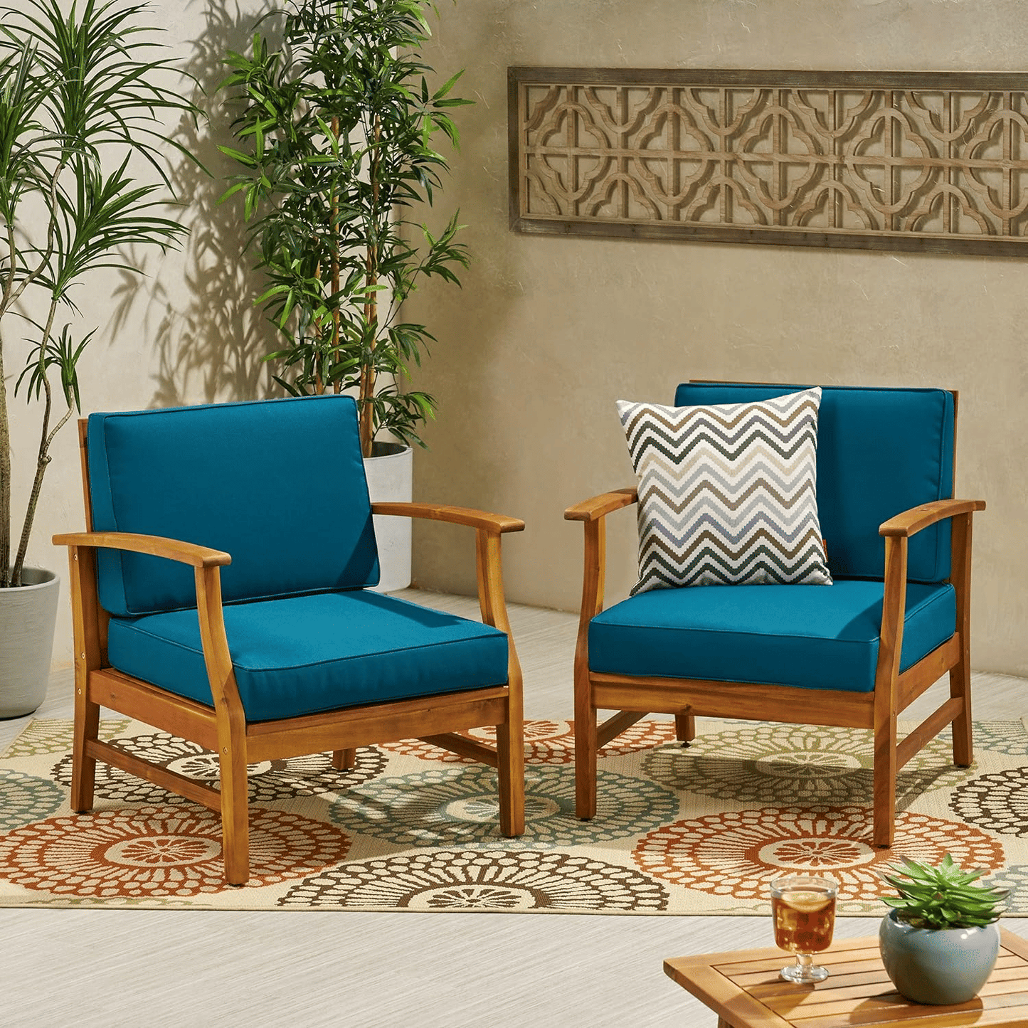 PERLA CLUB CHAIRS SET OF 2, BLUE.