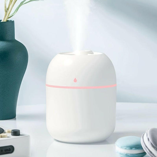 1 Pcs Portable Mini Humidifier; 220ml Small Cool Mist Humidifier; USB Personal Desktop Humidifier For Baby Bedroom Travel Office Home.