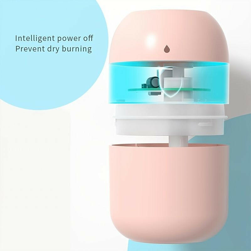 1 Pcs Portable Mini Humidifier; 220ml Small Cool Mist Humidifier; USB Personal Desktop Humidifier For Baby Bedroom Travel Office Home.