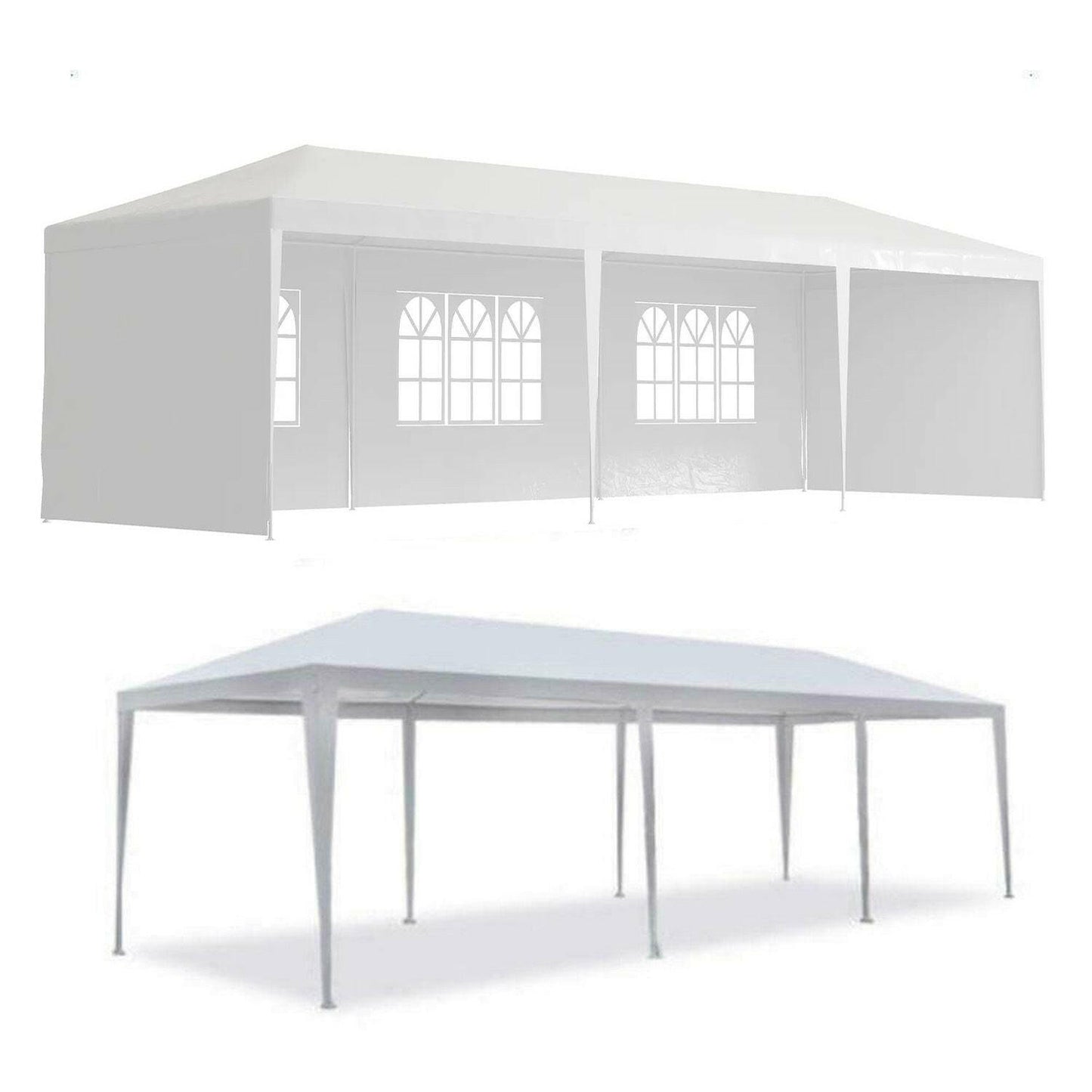 10x30' Outdoor Garden Gazebo Wedding Party Tent Canopy Marquee with 5 Removable Sidewalls.