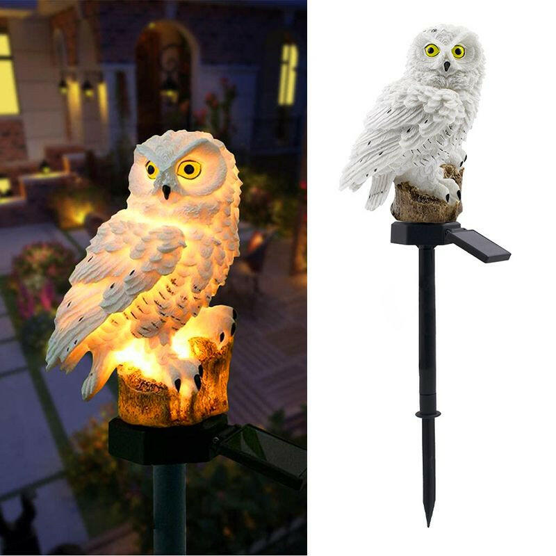 Solar Owl Garden Light Owl Solar Lamp Parrot Lawn Light Solar Lights Outdoor Solar Light Animal Pixie Lawn Lamp Waterproof Decor.