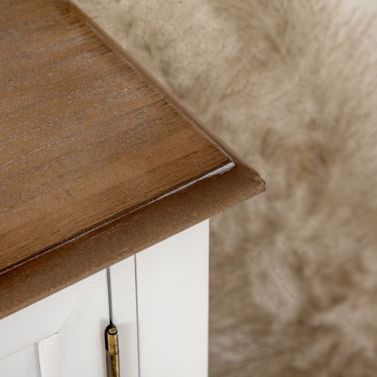 Console Table with Drawers, Vintage Entryway Table with 2 Drawers, Cabinets and Bottom Shelf, Retro Sofa Table for Living Room, Bedroom, White