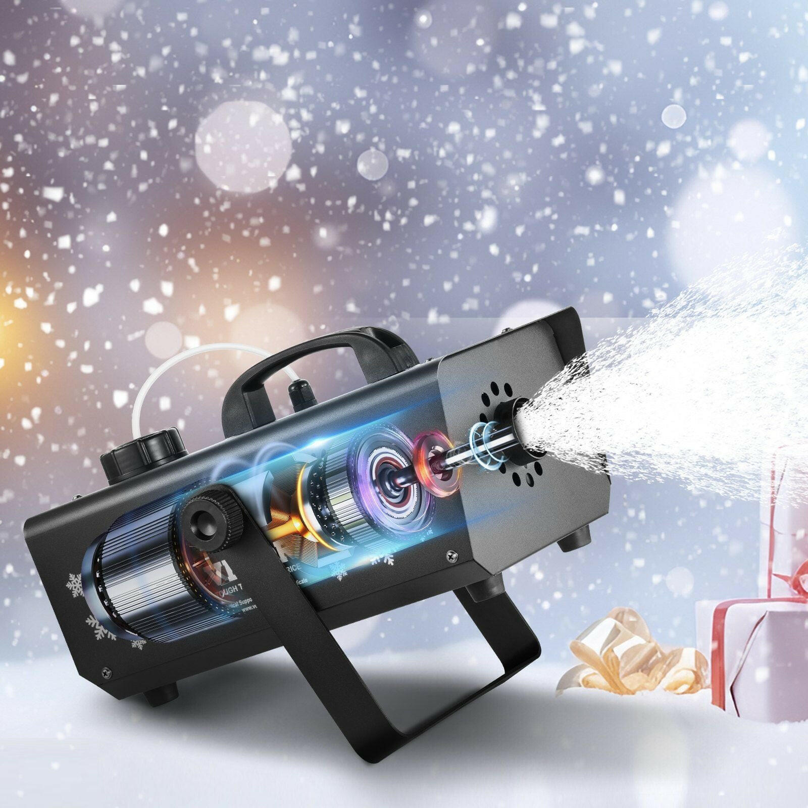 VEVOR Snow Machine 650W Handheld Hanging Snow Making Machine for Holidays.