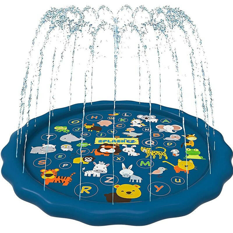 100/170 CM Children Pet Water Mat Summer Beach Inflatable Water Spray Pad Lawn Swimming Pool Mat Pet Sprinkler Outdoor Game Toy.