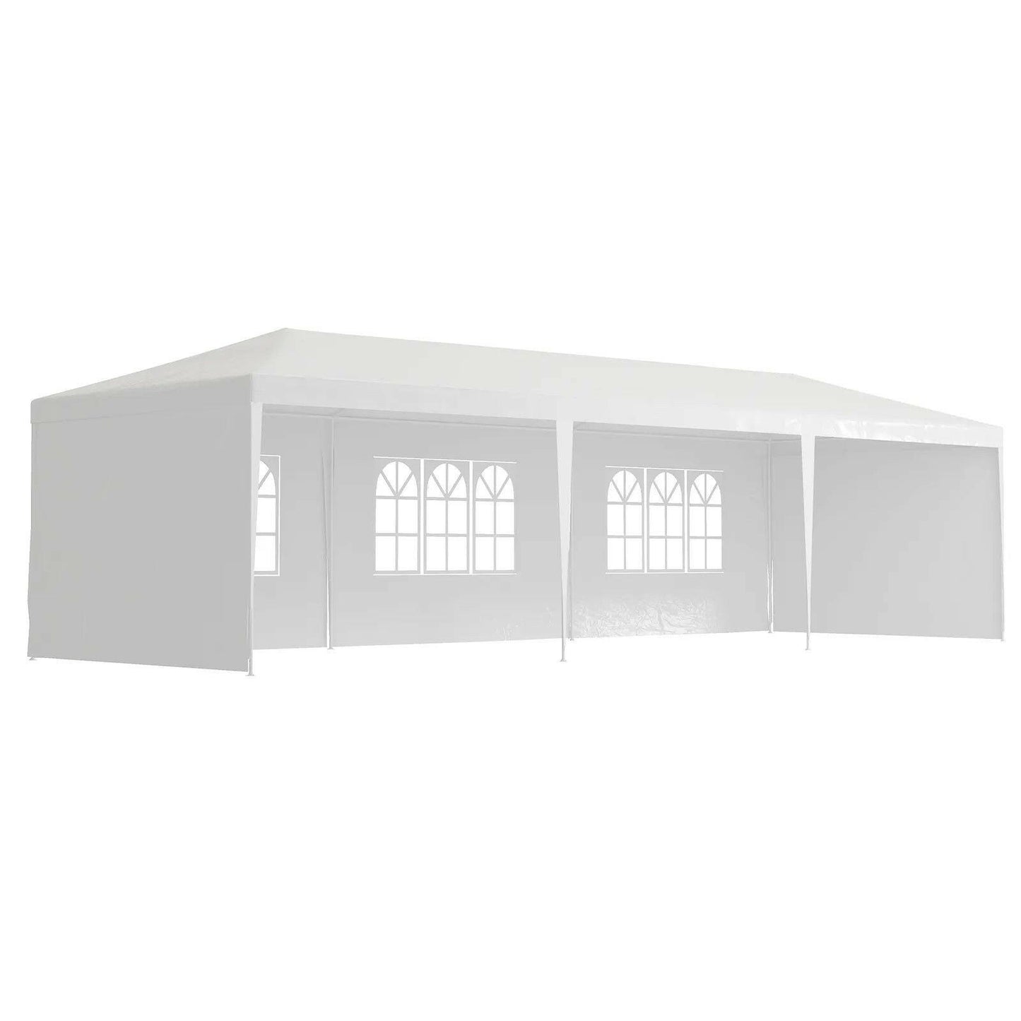 10x30' Outdoor Garden Gazebo Wedding Party Tent Canopy Marquee with 5 Removable Sidewalls.