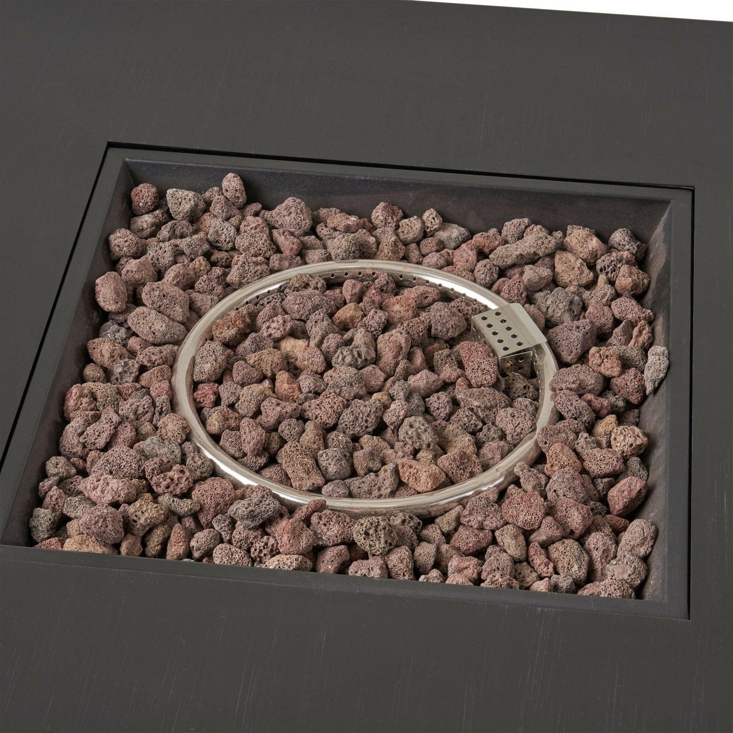 40'' SQUARE IRON FIRE PIT - 50 000 BTU (Tank cover not Included).