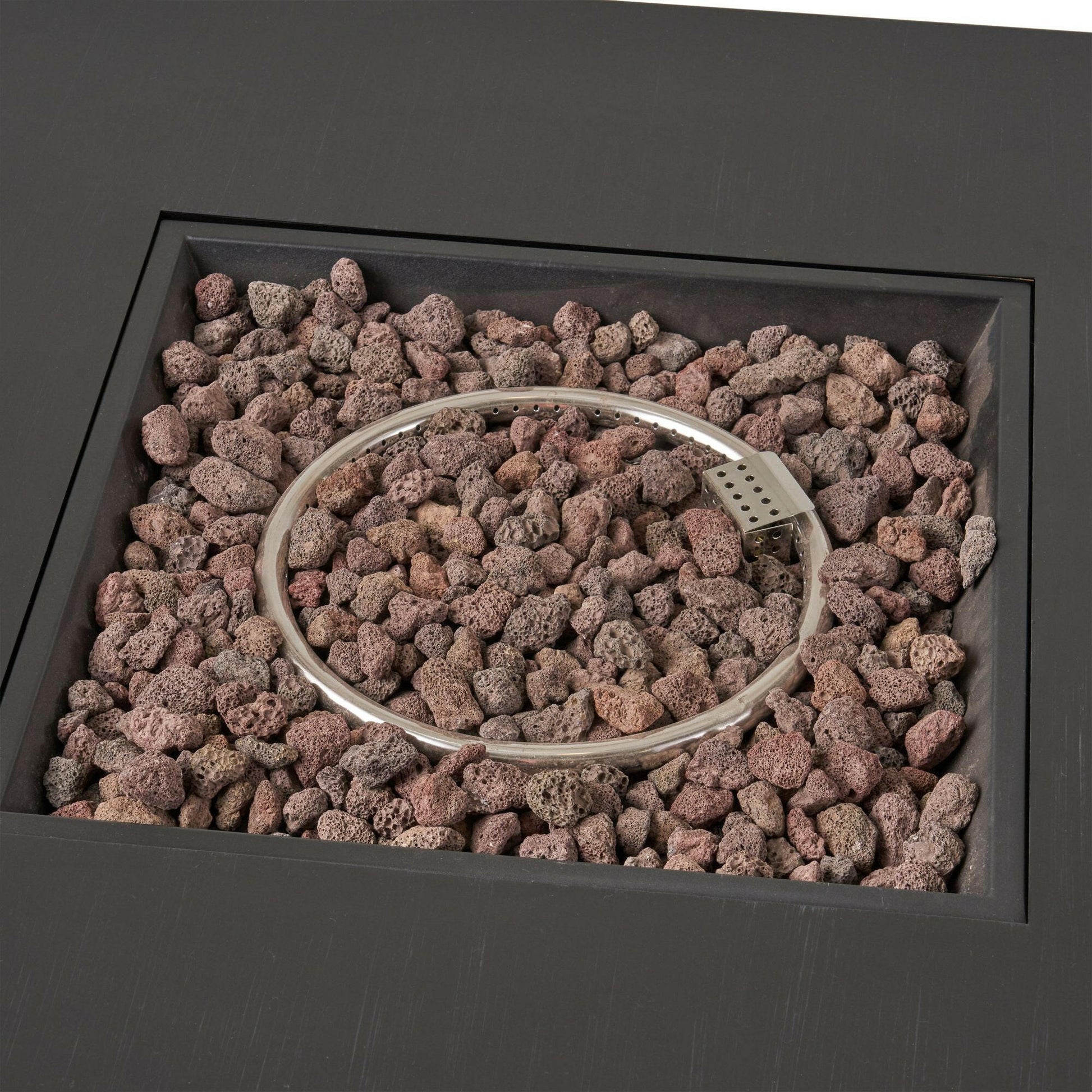 40'' SQUARE IRON FIRE PIT - 50 000 BTU (Tank cover not Included).