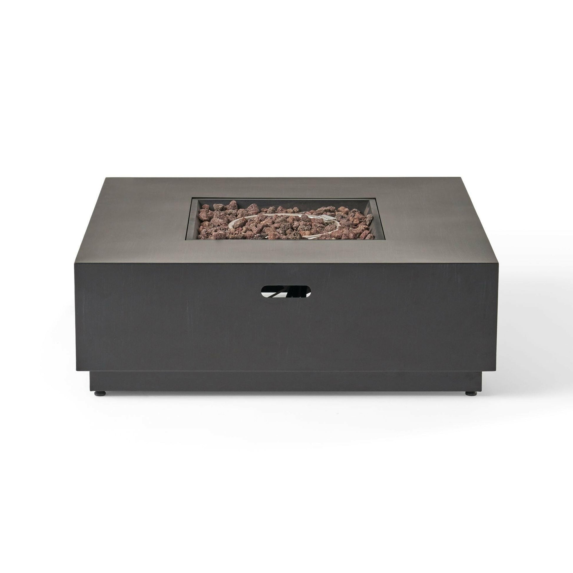 40'' SQUARE IRON FIRE PIT - 50 000 BTU (Tank cover not Included).