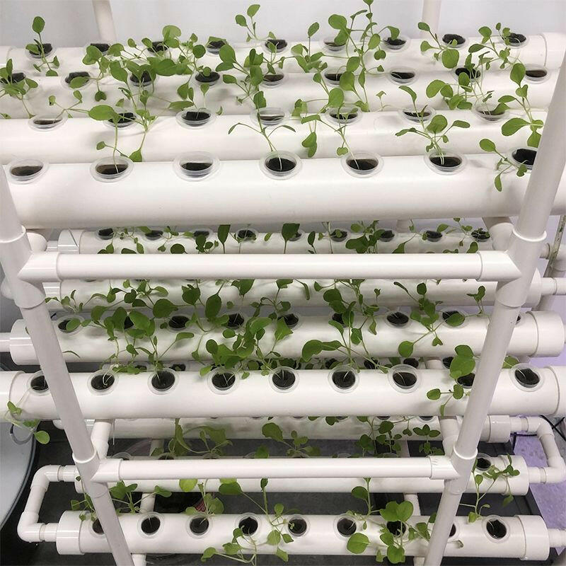 NFT Hydroponics System with 108 Holes Kits; Vertical Hydroponic Growing Systems PVC Tube Plant Vegetable.