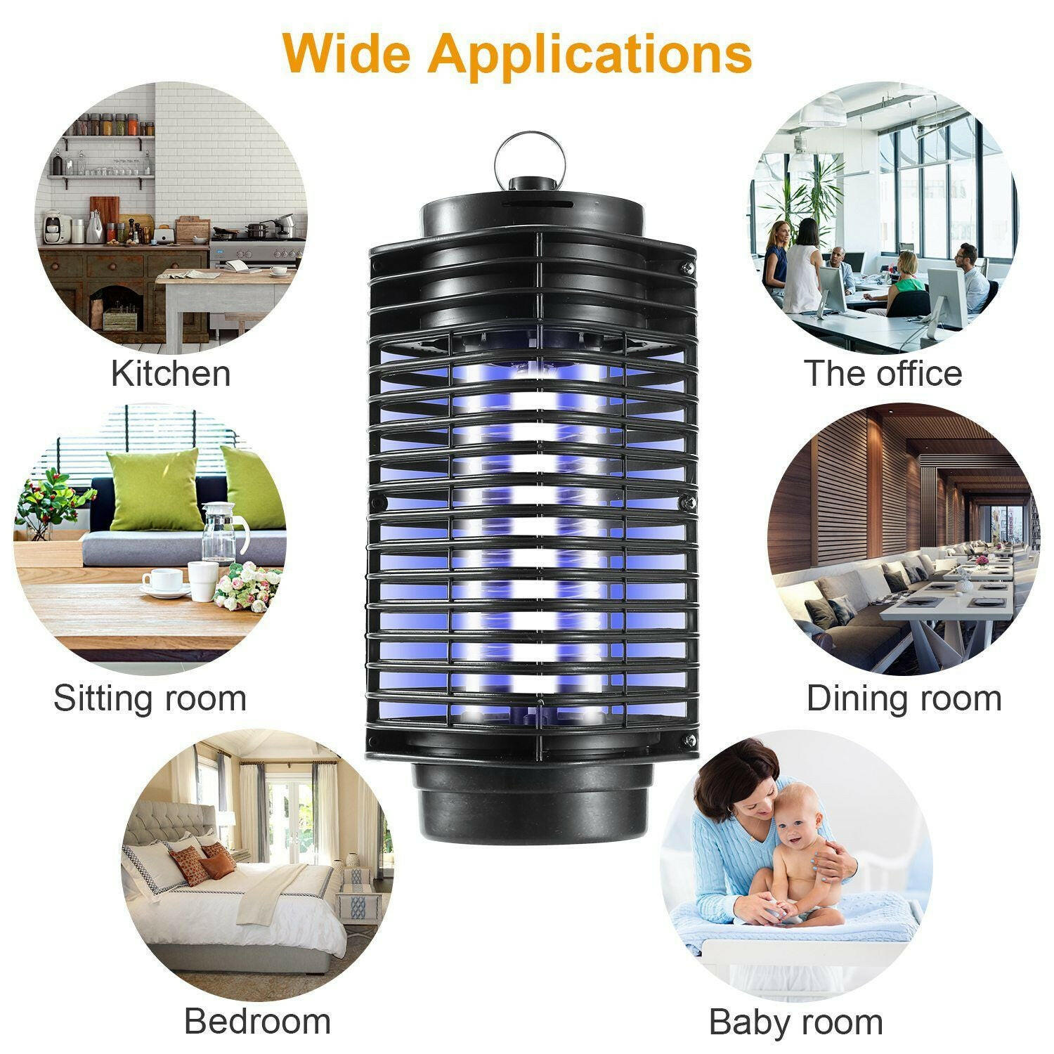 Electric Bug Zapper UV Light Flying Zapper Insect Killer Lamps Pest Mosquito Fly Trap Catcher.