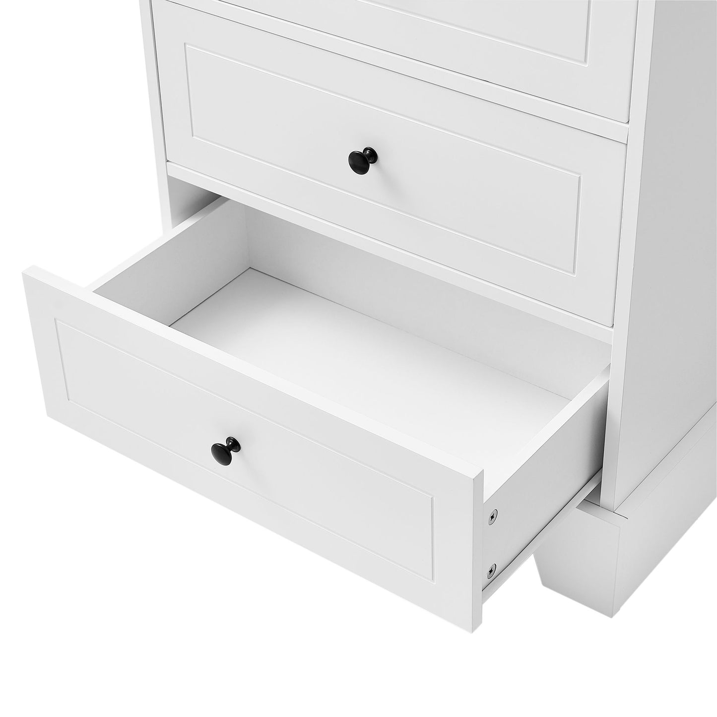 Storage Cabinet with 2 Doors and 4 Drawers for Bathroom, Office, Adjustable Shelf, MDF Board with Painted Finish