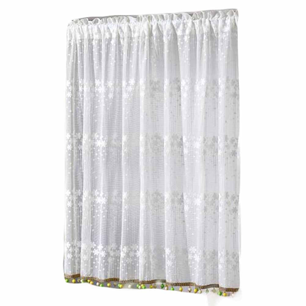 Semi-Sheer Short Kitchen Cafe Tier Curtain Pendant Doorway Hallway Curtain,59x35 inch