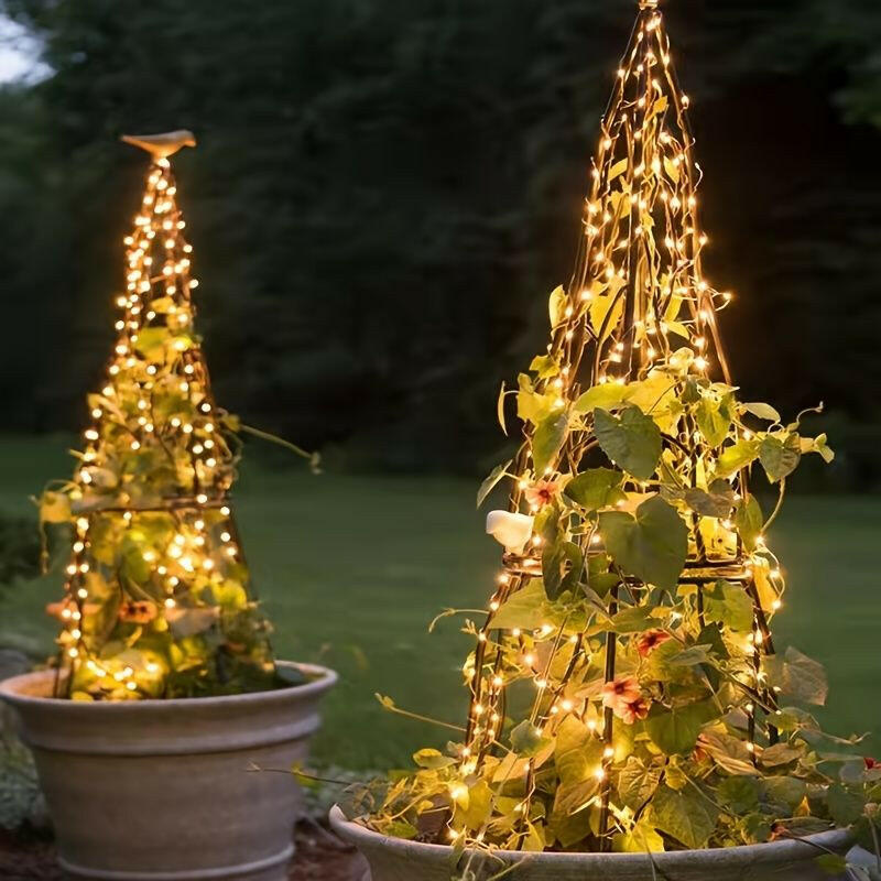 Solar Christmas String Lights; 33ft 100 LED Solar 8 Modes Outdoor Waterproof String Lights For Christmas Tree Garden Decoration (multi-color).