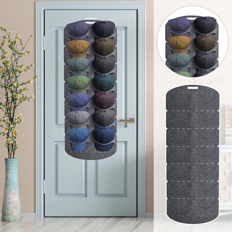 Hanging Hat Organizers For Baseball Cap Felt Storage Holders For Bedroom Closet Space Saving Wall Door Felt Storage Rack