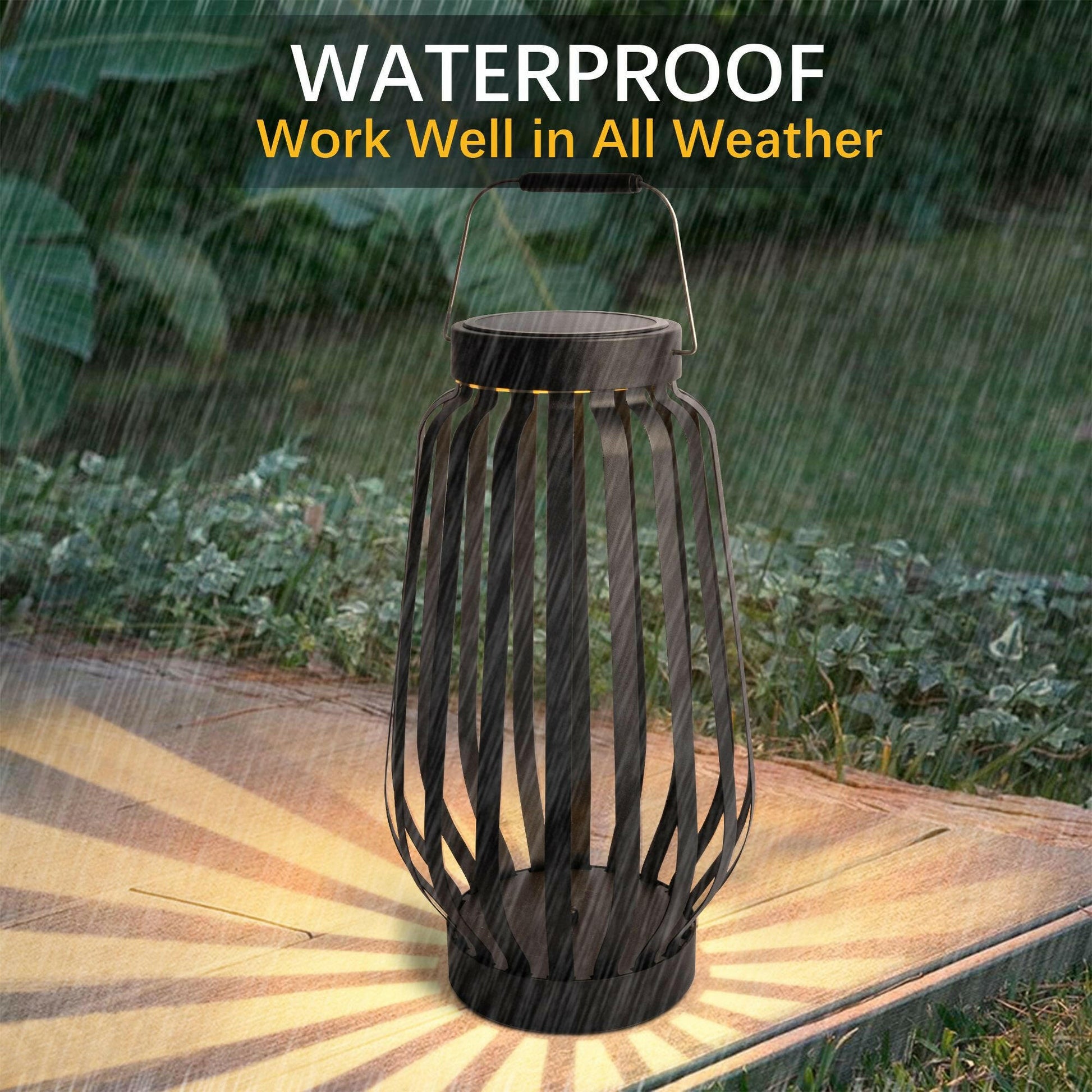 Solar Powered Outdoor Landscaping Path Lights Floor Lamp, Solar lanter for patio, garden, terrance, front door.