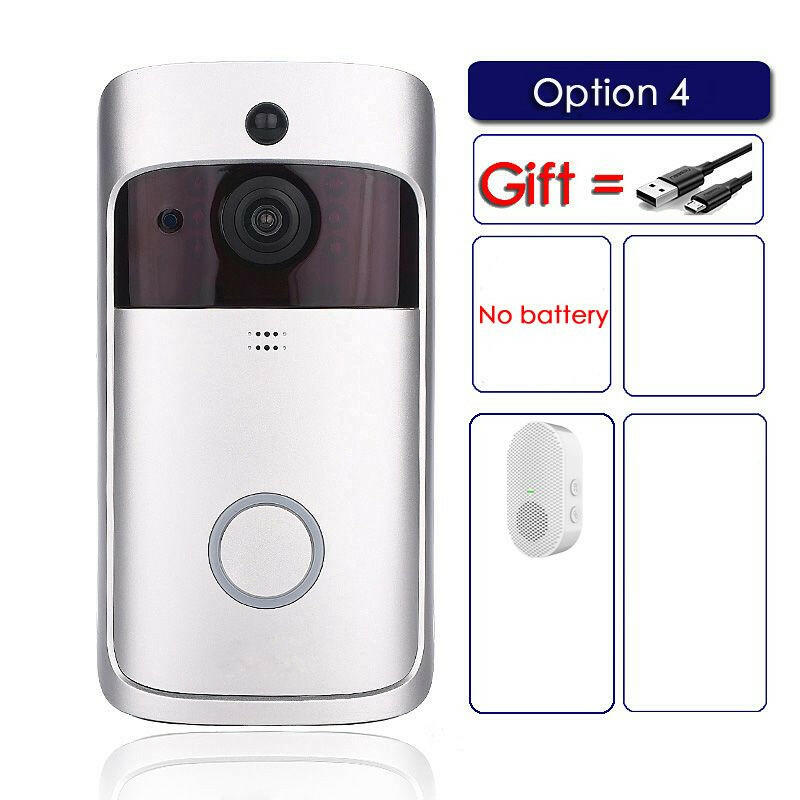 EKEN V5 Smart WiFi Video Doorbell Camera Visual Intercom With Chime Night vision IP Door Bell Wireless Home Security Camera.