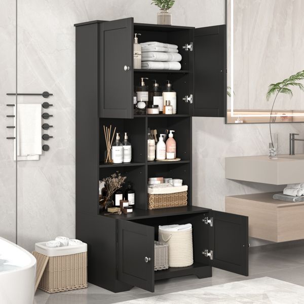 Tall and Wide Bathroom Freestanding Cabinet and storage