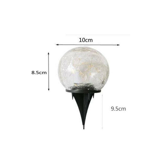 Solar Garden Light Cracked Glass Ball Lamps Outdoor Solar Courtyard Lights Waterproof Solar Lamp Balcony Yard Villa Street Decor.