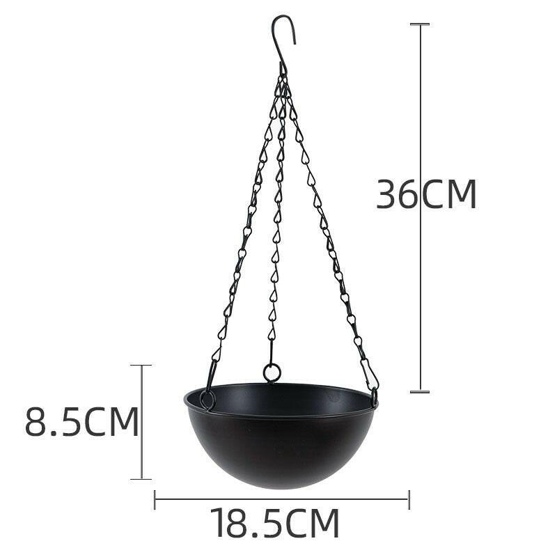 Nordic Metal Hanging Chain Flower Pot Iron Hanging Flower Basket Vase Plant Hanging Planter For Home Garden Balcony Decoration.