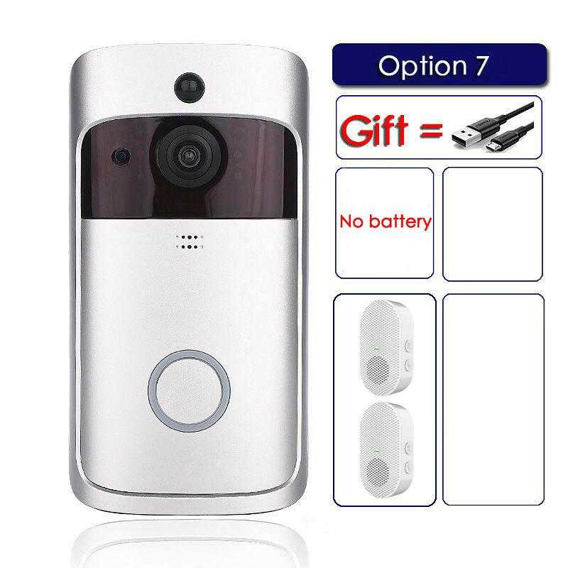 EKEN V5 Smart WiFi Video Doorbell Camera Visual Intercom With Chime Night vision IP Door Bell Wireless Home Security Camera.