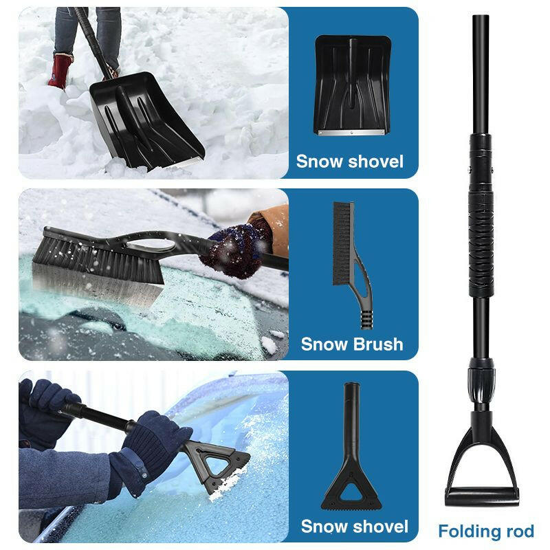 Snow Shovel, 2025 New Upgrade Large-Capacity Lightweight Aluminum Portable Snow Shovel, Parent-Child Playing Snow Shovel.