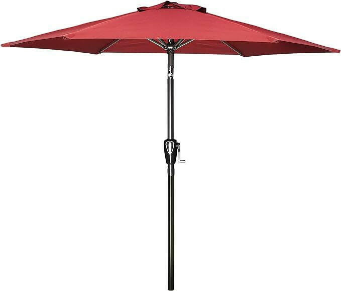 9' Patio Umbrella Outdoor Table Market Yard Umbrella with Push Button Tilt/Crank.