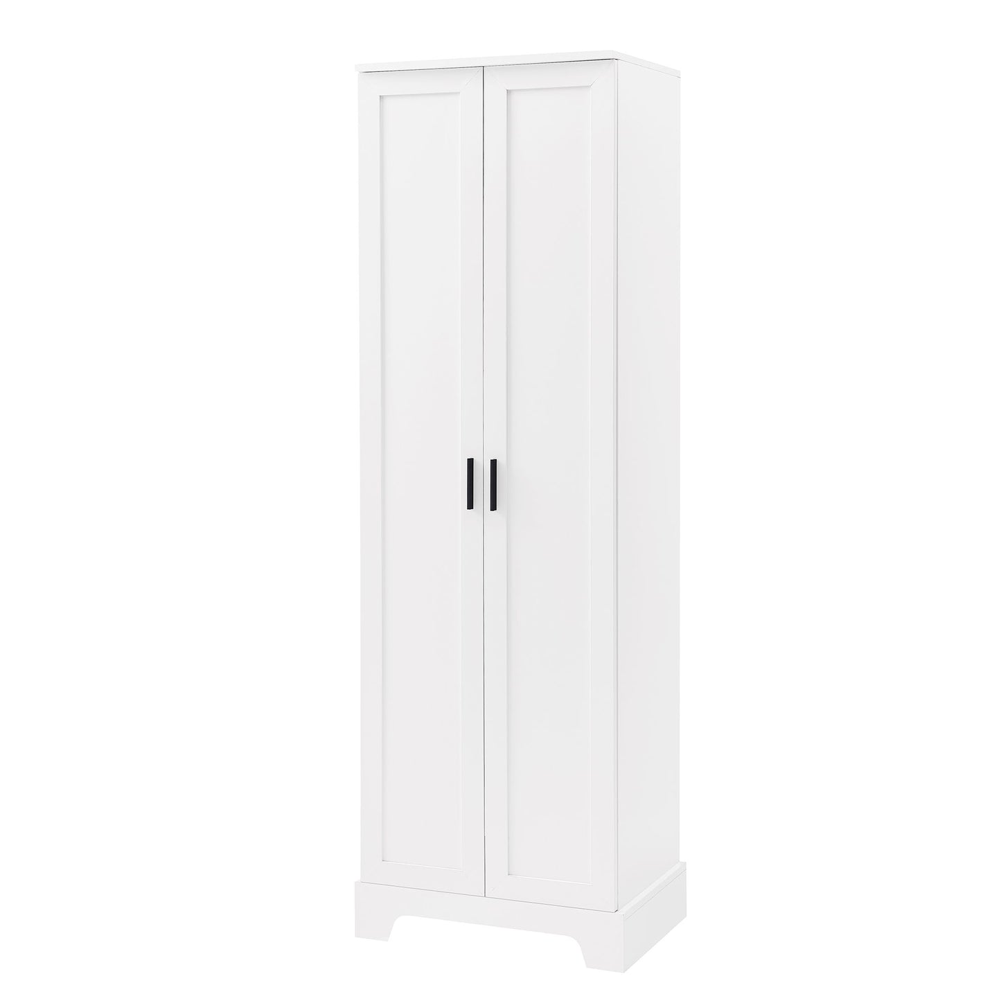 Two Door Storage Cabinet  for Bathroom, Office, Adjustable Shelf, White