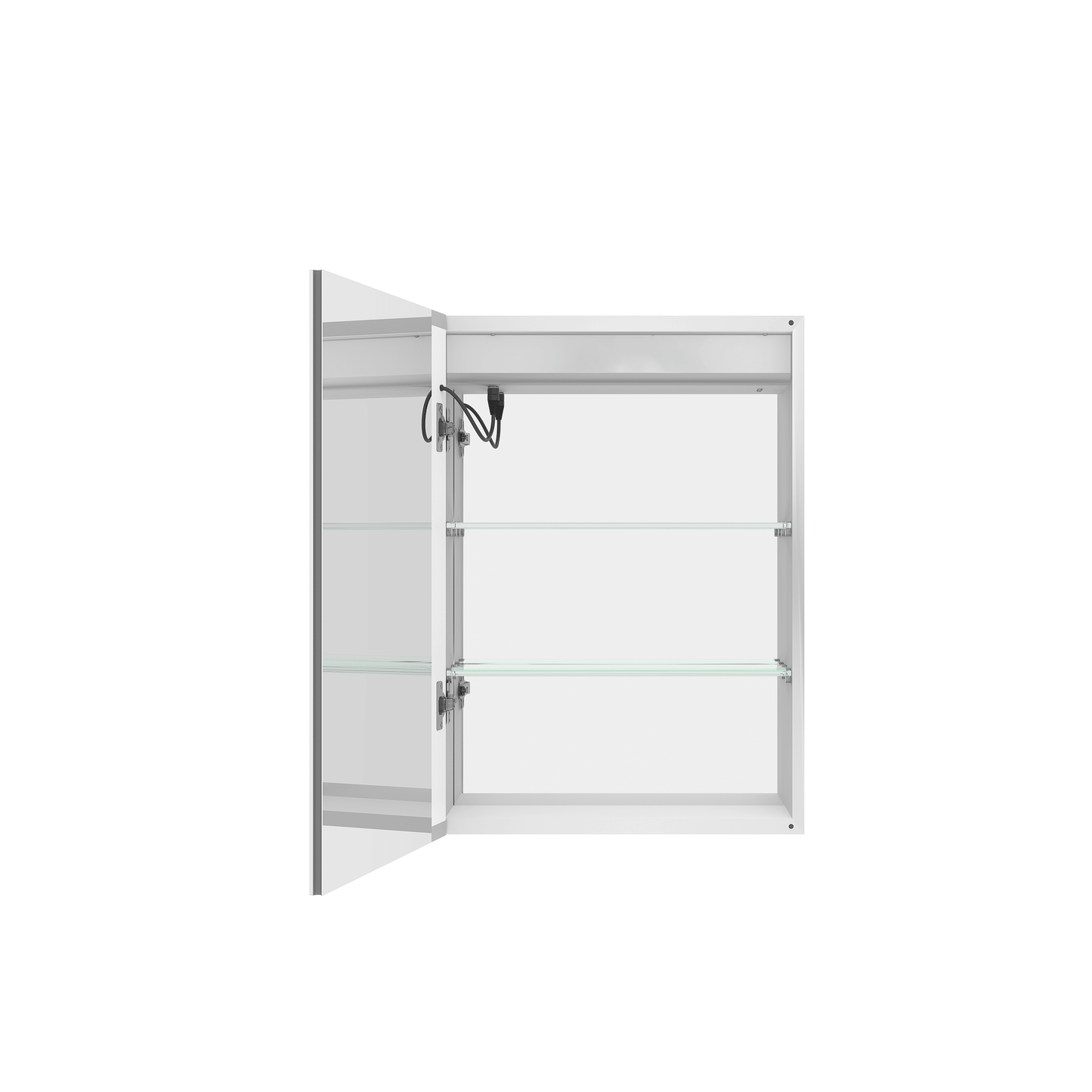 Bathroom 28×20 Inch LED Cabinet with Mirror, Lighted Medicine Cabinet with Defogger, Dimmer, Digital Clock & Temp Display, Surface Mount