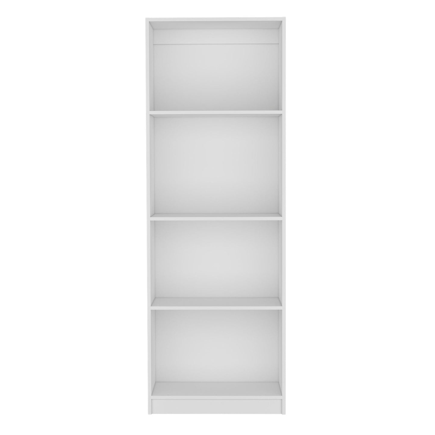 Home Bookcase with 4-Shelf Modern Display Unit for Books and Decor -White -Office