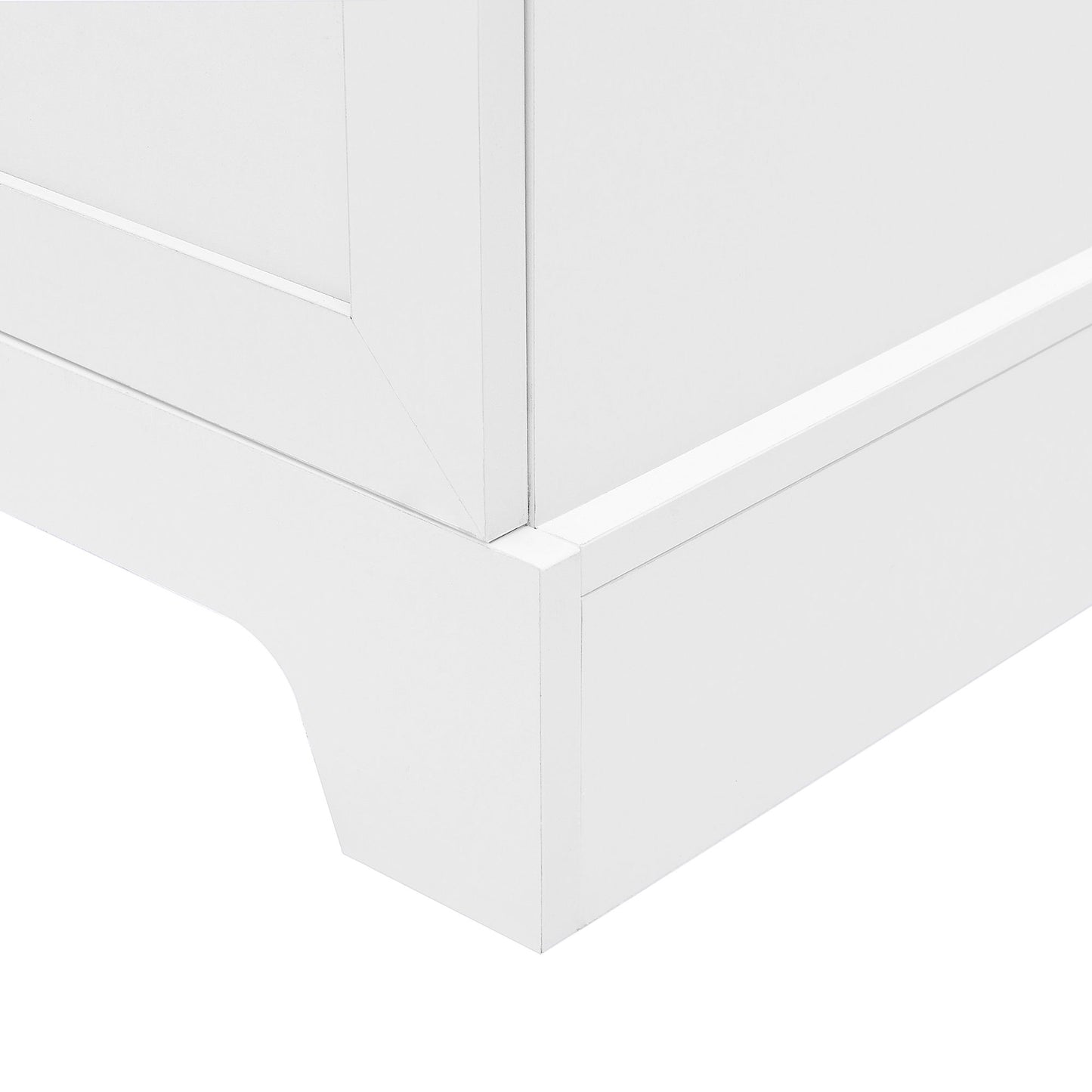 Two Door Storage Cabinet  for Bathroom, Office, Adjustable Shelf, White