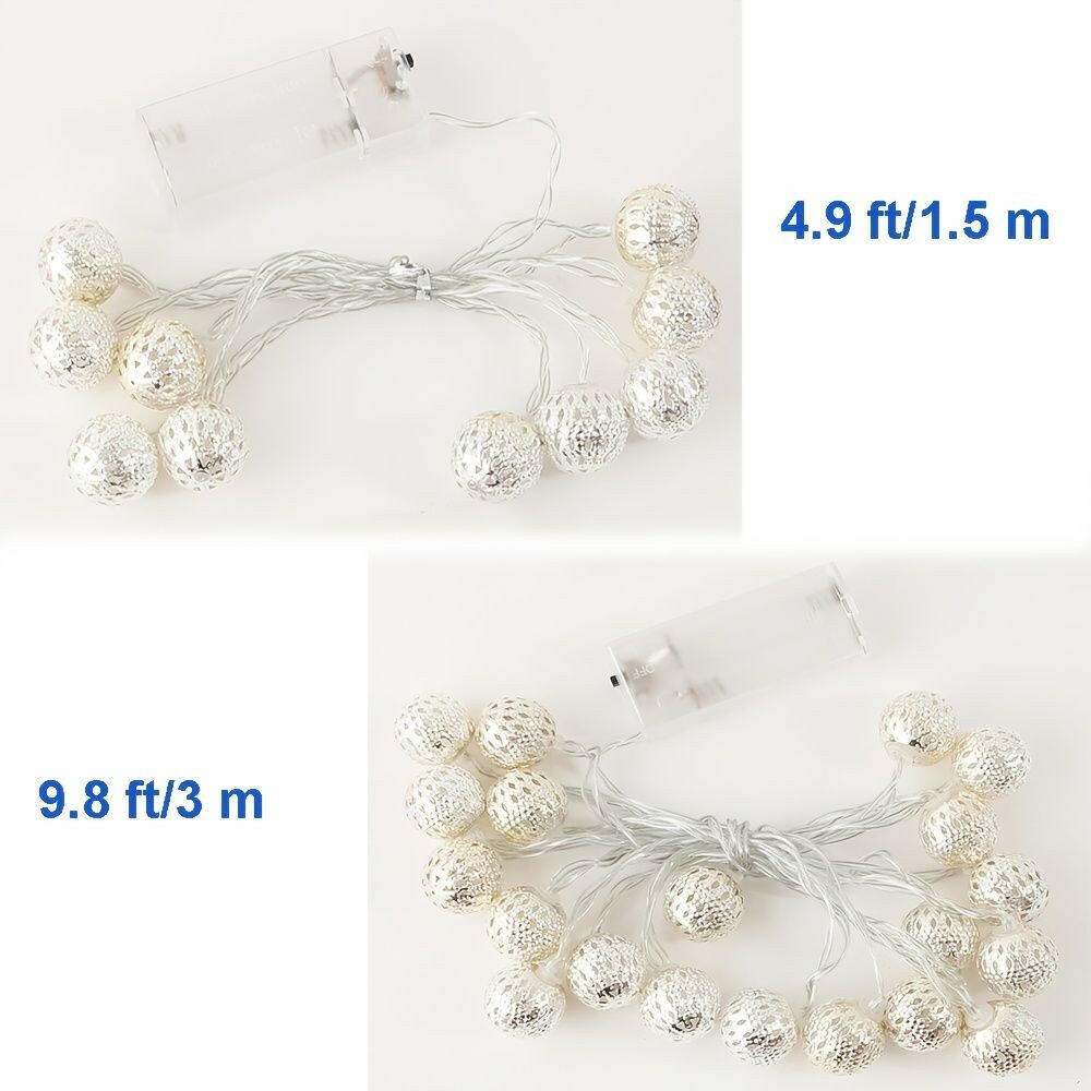 1pc; LED String Lights; Moroccan Hanging String Lights; Battery Operated Warm White Fairy Lights; For Indoor Decor; Home; Bedroom; Party; Wedding; Christmas Tree.