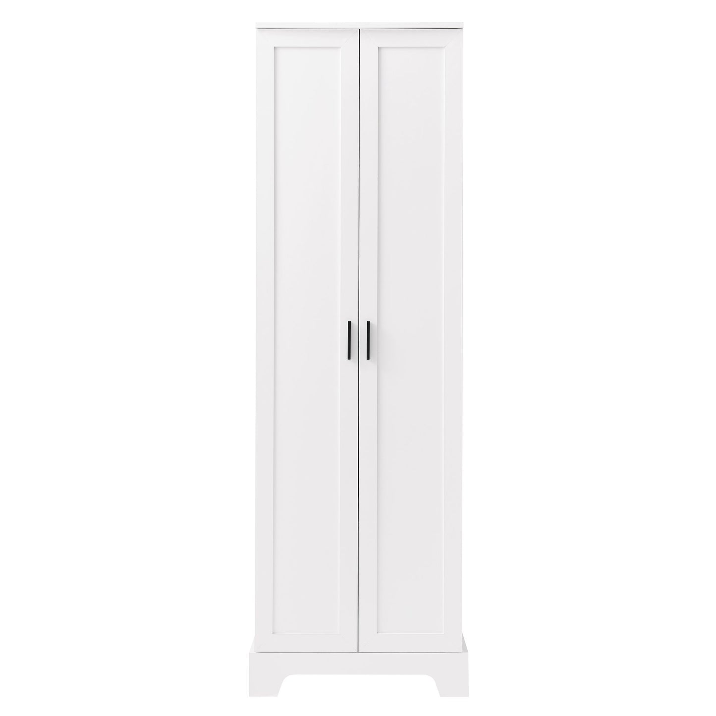 Two Door Storage Cabinet  for Bathroom, Office, Adjustable Shelf, White