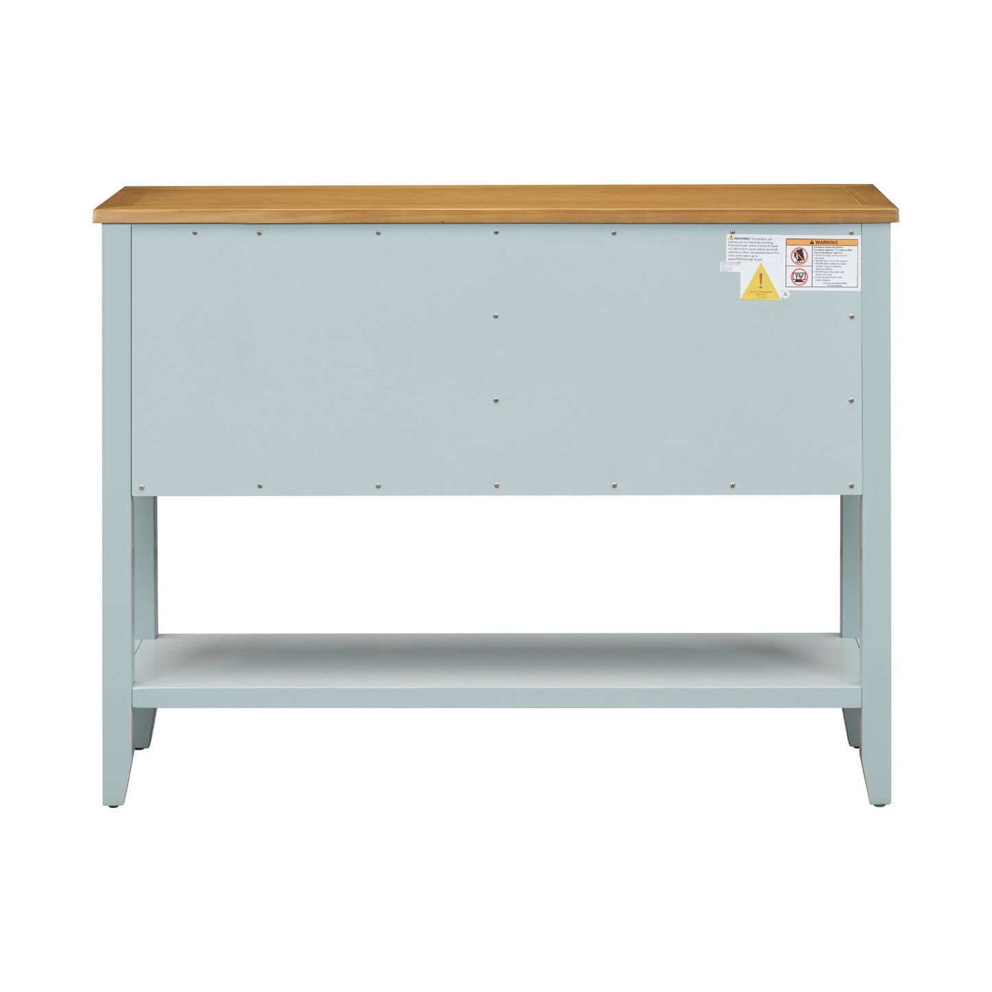 TREXM Cambridge Series Ample Storage Vintage Console Table with Four Small Drawers and Bottom Shelf for Living Rooms, Entrances and Kitchens (Lime White, OLD SKU: WF190263AAK)