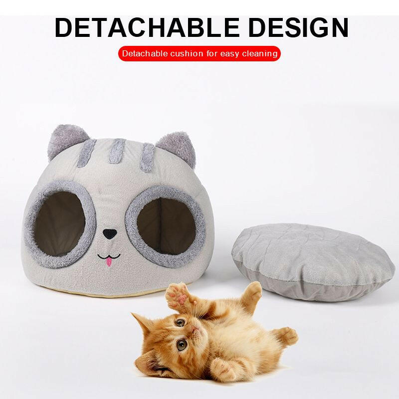 Soft Round Cat Deep Sleep Comfort In Winter Cat Bed Dog Iittle Mat Basket Small Cat Dog House Portable Pets Tent Cozy Cave Nest.