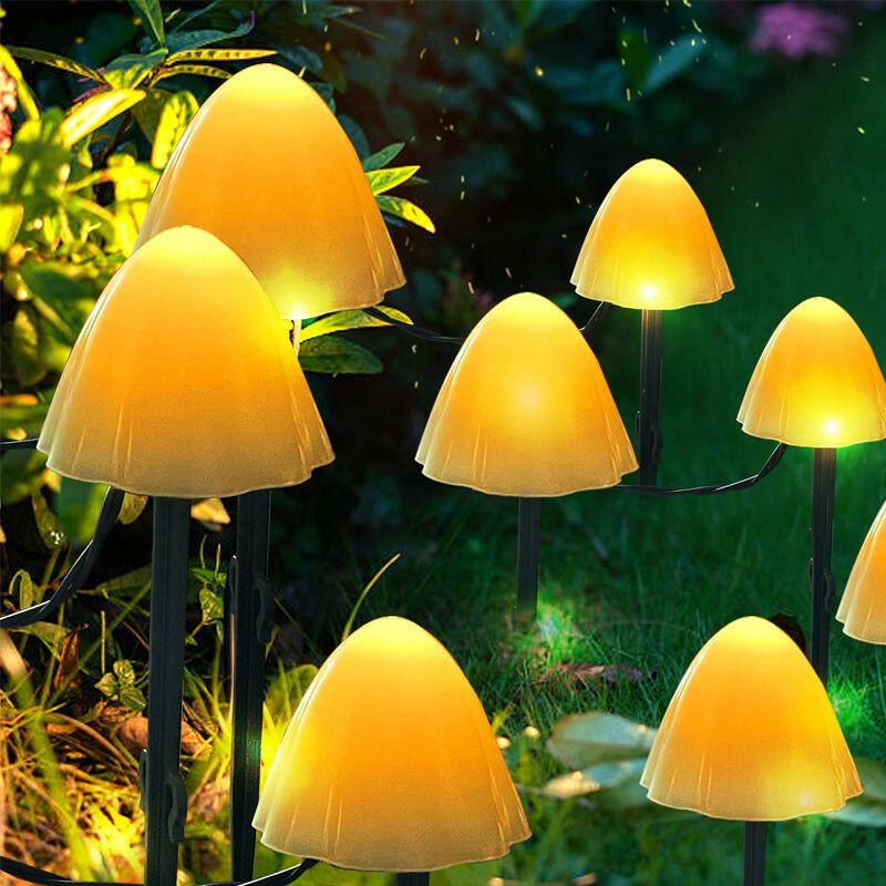 LED Solar Lights Outdoor Garden Waterproof Mushroom String Lawn Lamps Cute Fairy Light Landscape Lamp Path Yard Lawn Patio Decor.