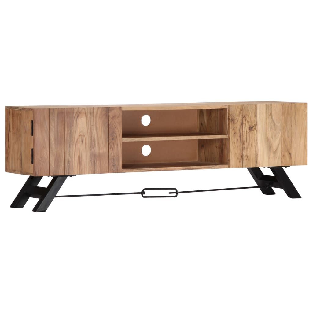 TV Stand 55.1"x11.8"x17.7" Solid Wood Acacia